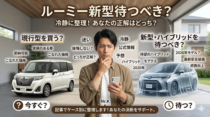 ルーミー新型待つべき?公式情報と予想を冷静に整理