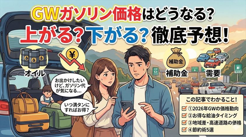 GWガソリン価格は上がる?補助金・原油・為替で徹底予想