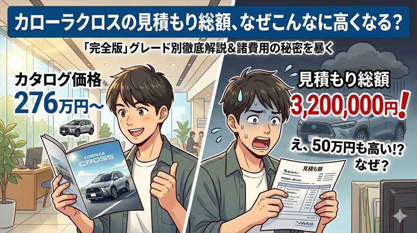 【完全版】カローラクロス見積もり総額をグレード別に徹底解説