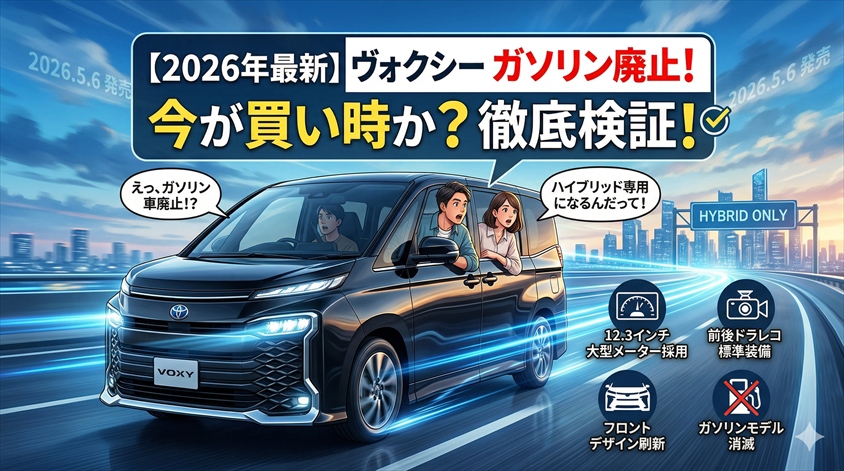 【2026年最新】ヴォクシー一部改良でガソリン廃止！今が買い時か徹底検証