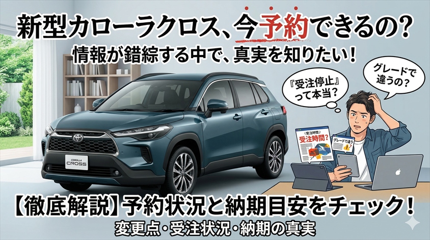 カローラクロス マイナーチェンジ後の予約状況と納期目安を徹底解説