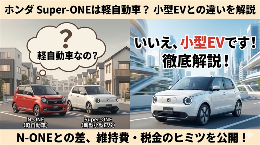 【結論】ホンダ Super-ONEは軽自動車？小型EVとの違いを解説