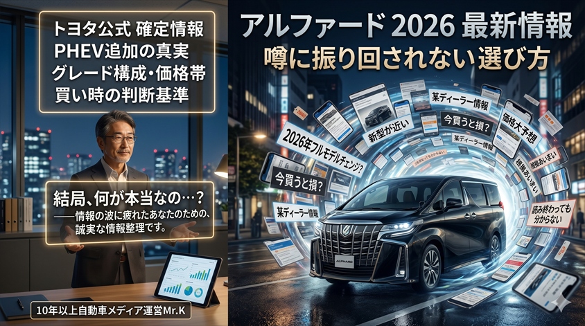アルファード2026最新情報｜PHEV追加後のグレードと価格を徹底解説