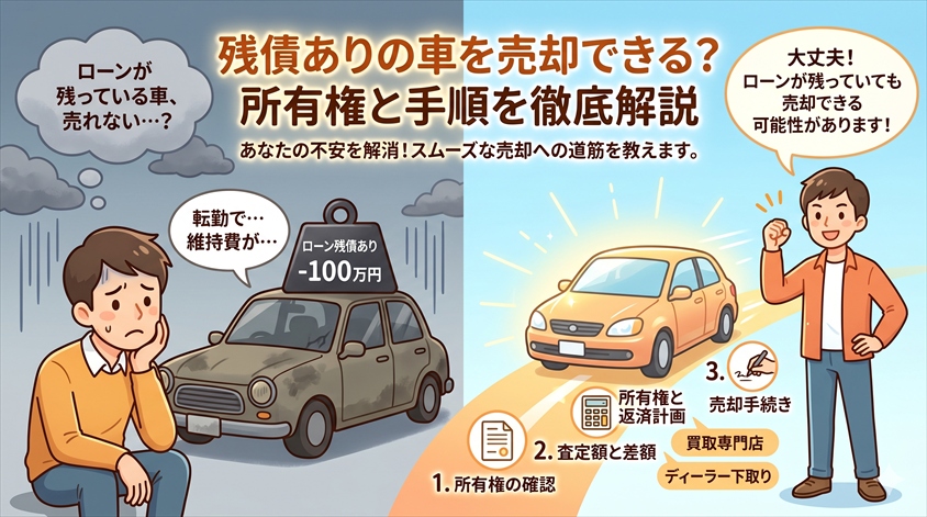 残債ありの車を売却できる？所有権と手順を徹底解説