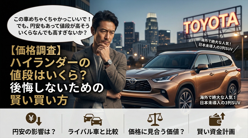 【価格調査】ハイランダーの値段はいくら?後悔しないための賢い買い方