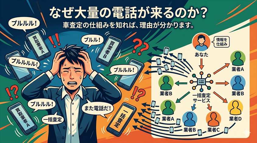なぜ車査定で大量の電話が来るのか？仕組みから理解しよう