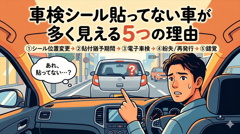 車検シール貼ってない車が多く見える5つの理由