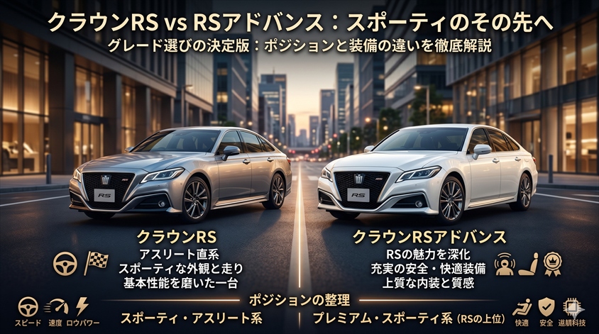 クラウンRSとRSアドバンスの違い、結論から言うと？