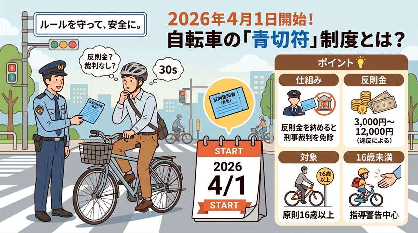 2026年4月1日から始まった「自転車の青切符」とは何か