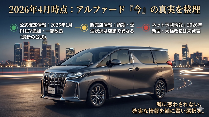 【2026年4月時点の最新情報】現行アルファード40系の「今」を整理する