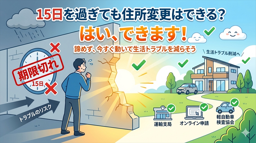 15日を過ぎても住所変更の手続きはできる？