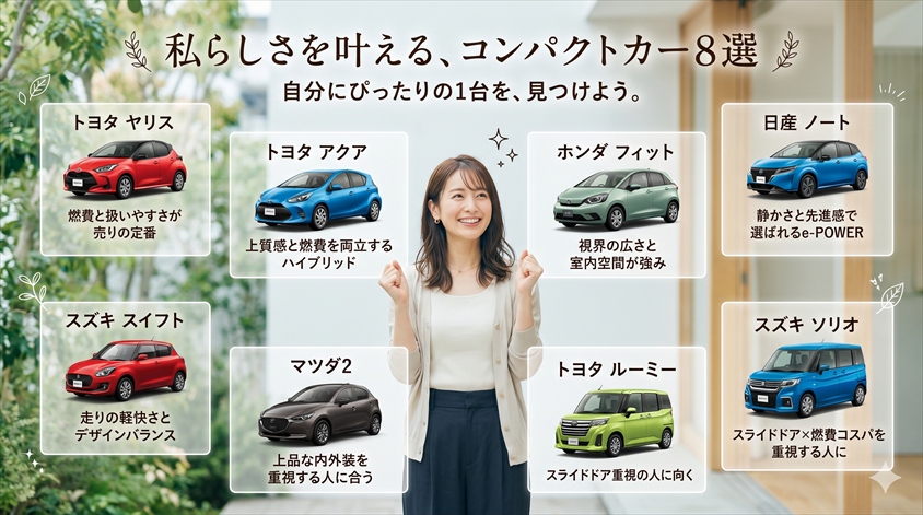 女性に人気のコンパクトカーおすすめ候補8選