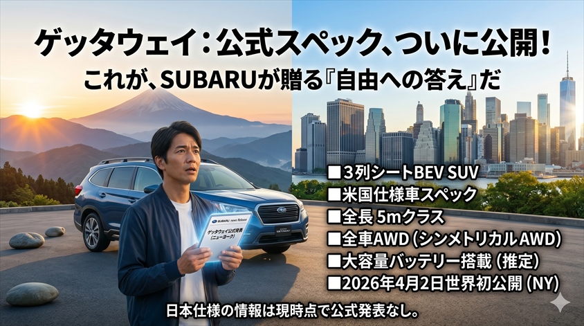 新型ゲッタウェイの最新スペックと公式発表情報まとめ