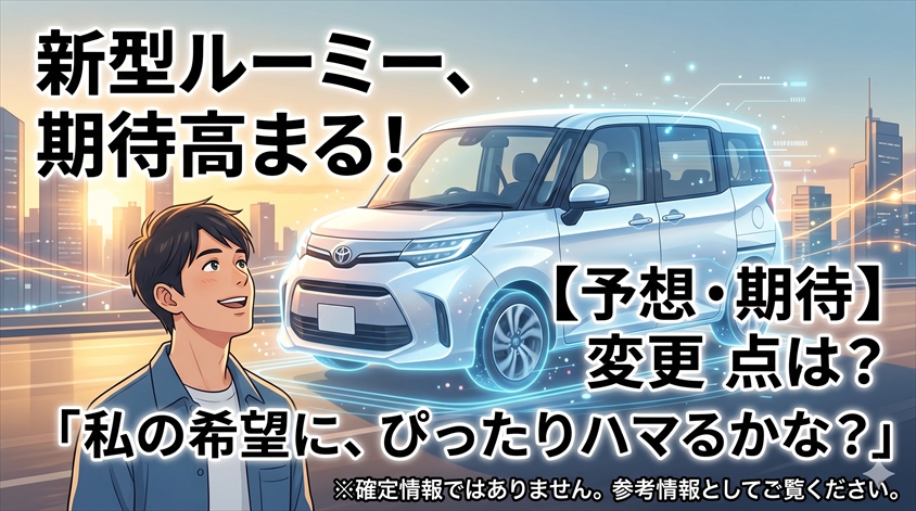 新型ルーミーに期待される主な変更点【予想】