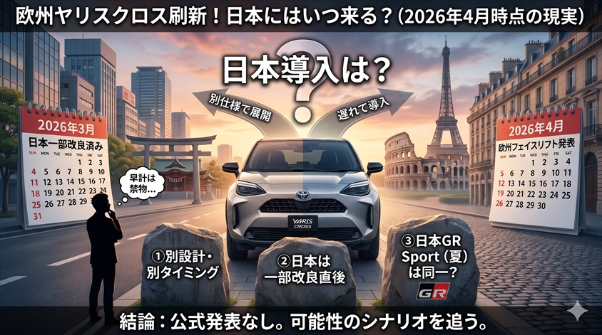 欧州フェイスリフトは日本に来るのか——2026年4月時点での現実的な考察
