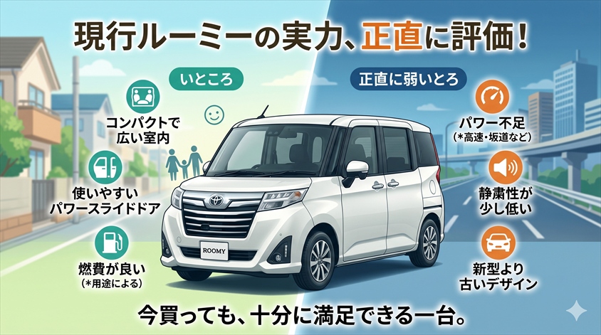 現行ルーミーの実力を正直に評価する