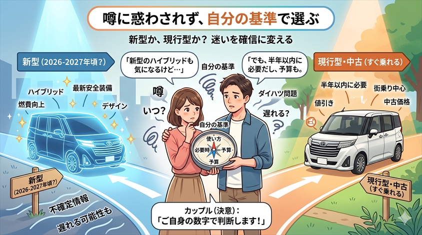まとめ|噂に惑わされず、自分の基準でルーミーを選ぼう