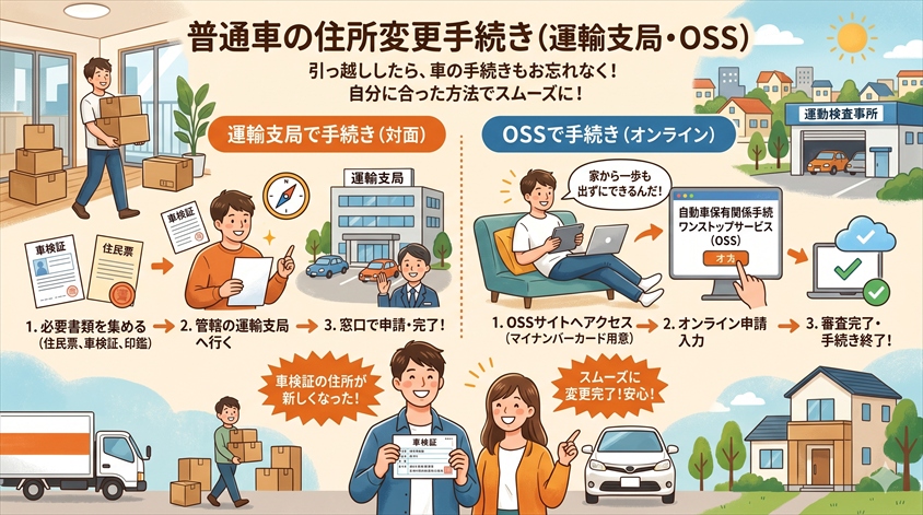 普通車の住所変更手続き（運輸支局・OSS）