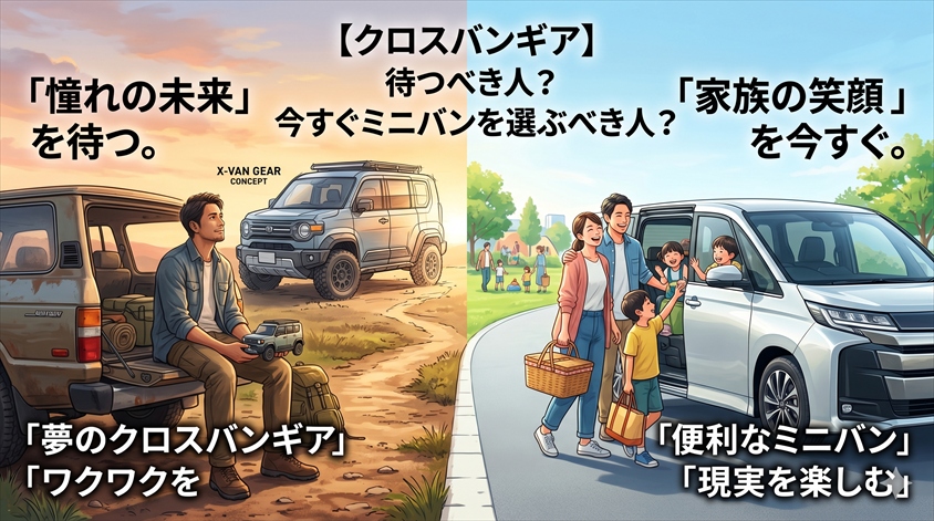 クロスバンギアを「待つべき人」「今すぐミニバンを選ぶべき人」