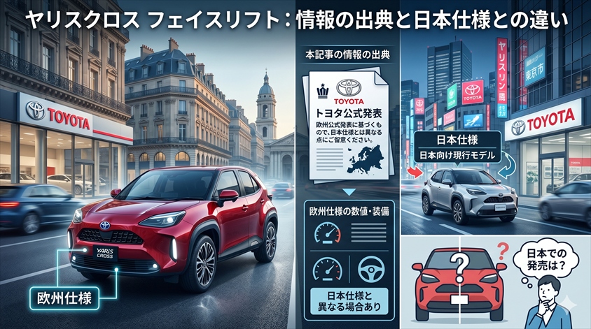 ヤリスクロス フェイスリフトの情報の出典