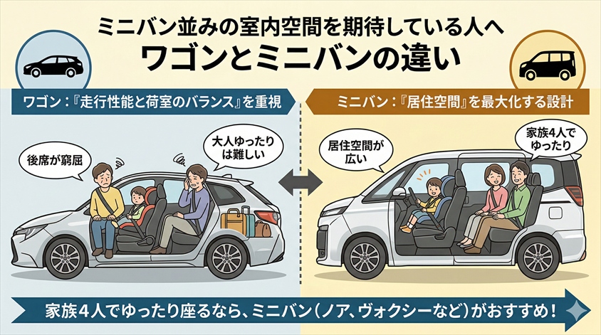 ミニバン並みの室内空間を期待している人