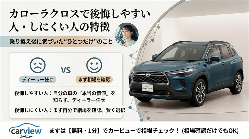カローラクロスで後悔しやすい人・しにくい人の特徴