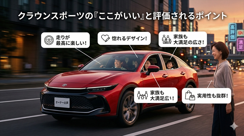 クラウンスポーツの「ここがいい」と評価されるポイント