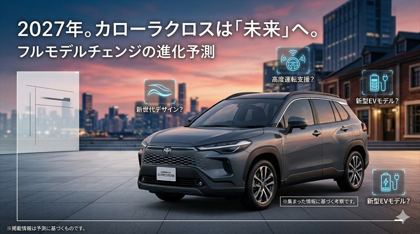 2027年フルモデルチェンジはどうなる？次期カローラクロスの予測