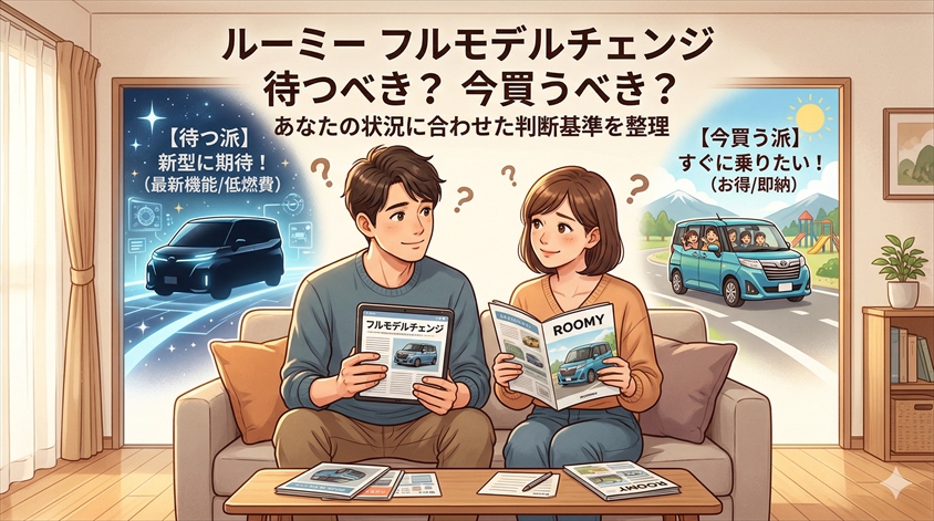 ルーミーのフルモデルチェンジは待つべき?今買うべき?