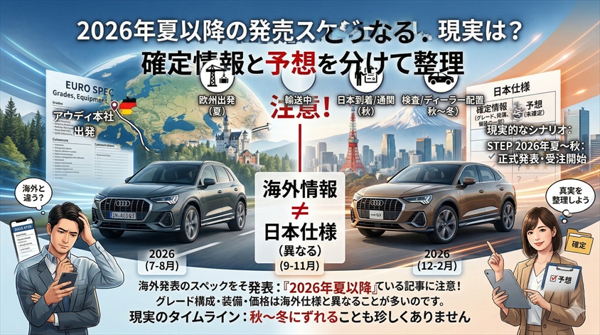 2026年夏以降の発売スケジュール、現実的にどう読むか