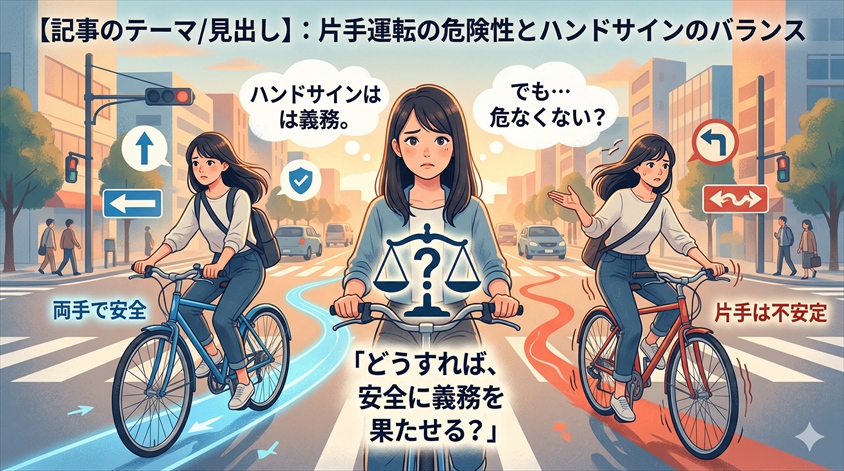 片手運転の危険性とハンドサインのバランス