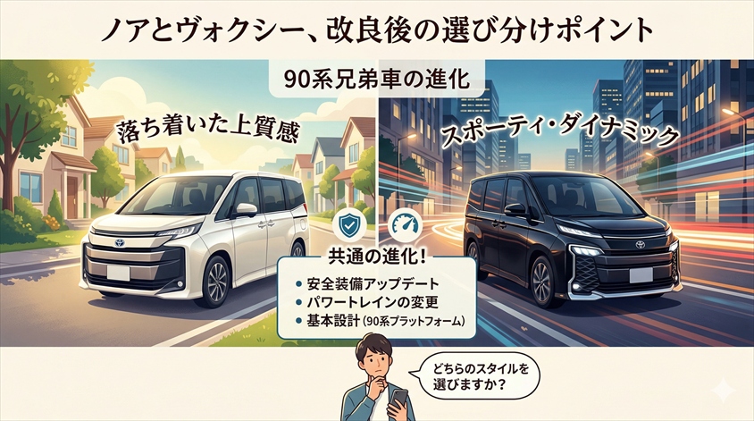 ノアとヴォクシー、改良後の選び分けポイント