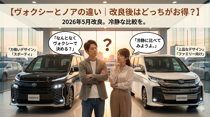 ヴォクシーとノアの違い｜改良後はどっちがお得？
