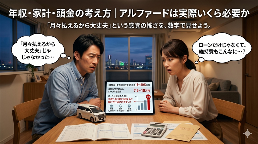 年収・家計・頭金の考え方｜アルファードは実際いくら必要か