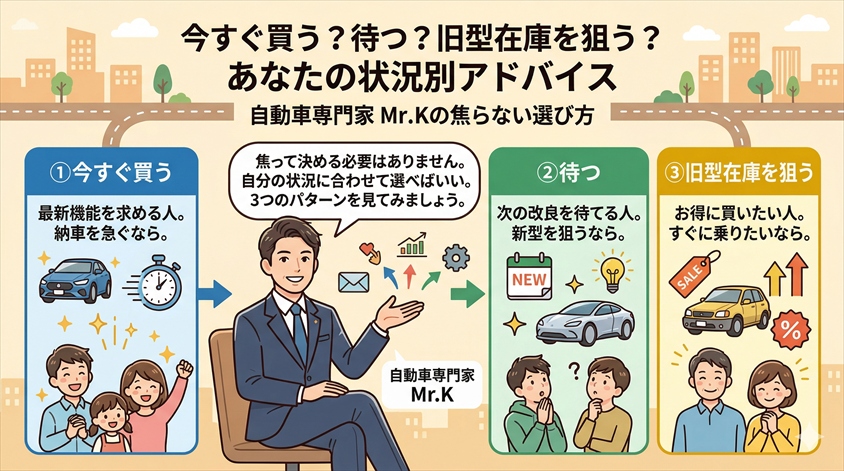 今すぐ買う?待つ?旧型在庫を狙う?あなたの状況別アドバイス