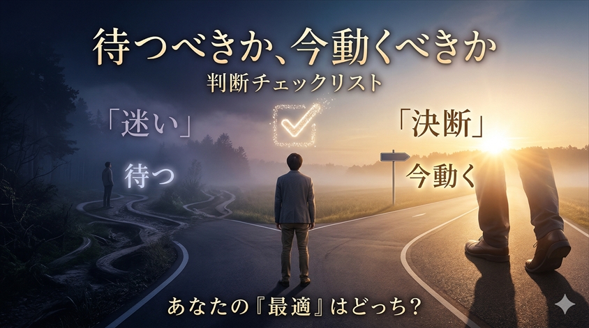 「待つべきか、今動くべきか」｜判断チェックリスト