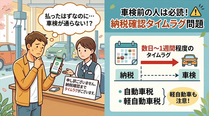 車検前の人は必読！「納税確認タイムラグ」問題を知っておく
