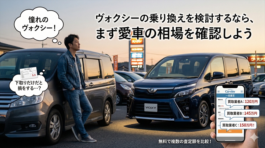 ヴォクシーの乗り換えを検討するなら、まず愛車の相場を確認しよう