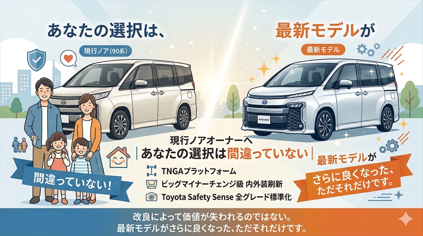 現行ノアオーナーへ|あなたの選択は間違っていない