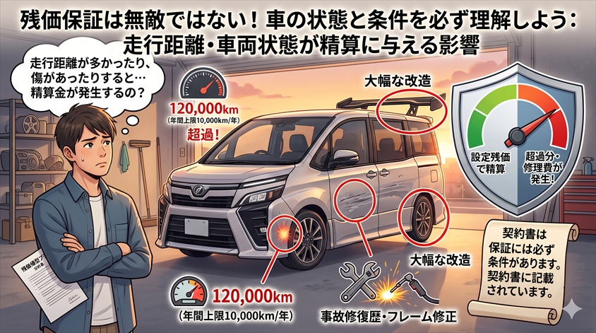 走行距離・車両状態が残価保証に与える影響