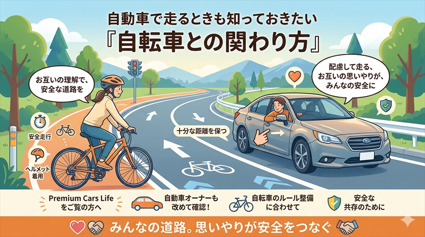 自動車で走るときも知っておきたい「自転車との関わり方」