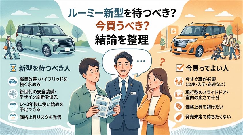 結論：「待つべき人」と「今買ってよい人」をケース別に整理する