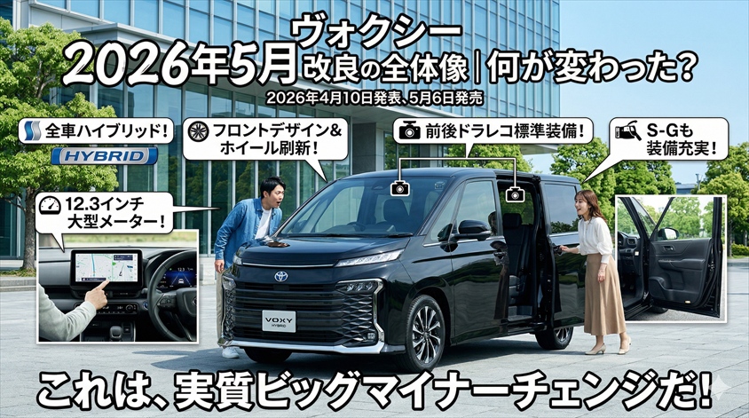 ヴォクシー 2026年5月改良の全体像｜何が変わった？