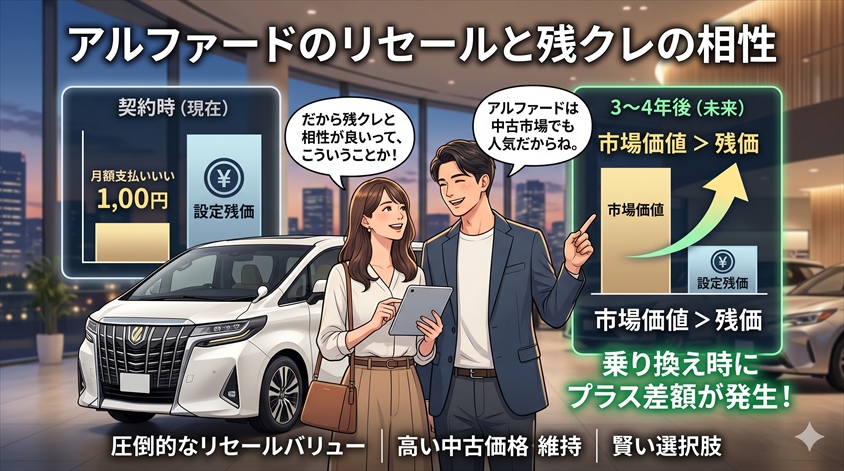 アルファードのリセールと残クレの相性