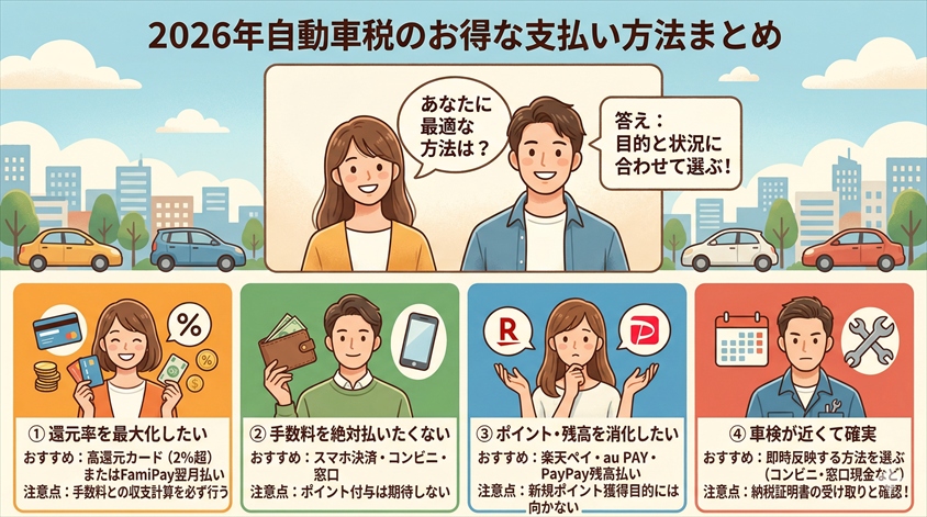 2026年自動車税のお得な支払い方法まとめ