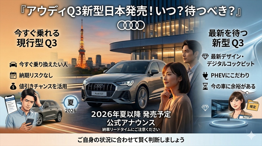 アウディQ3新型の日本発売は2026年夏以降についてのよくある質問（FAQ