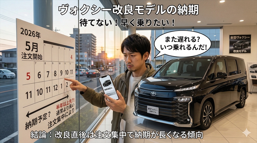ヴォクシー改良モデルの納期と早く乗る方法