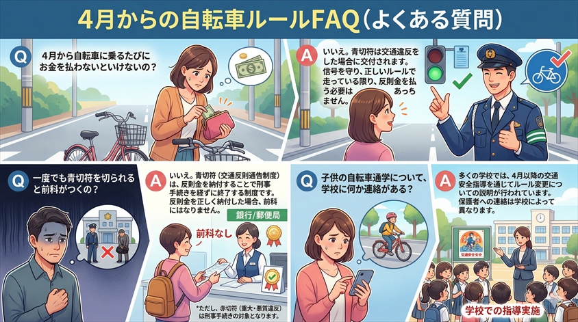 4月から自転車ルールは何が変わるについてのよくある質問(FAQ)