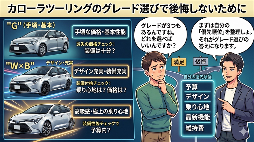 カローラツーリングのグレード選びで後悔しないために