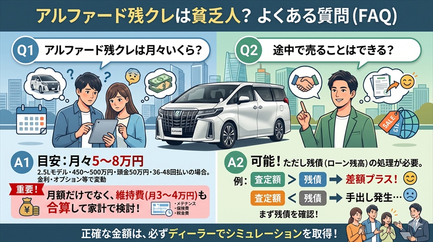 アルファード残クレは貧乏人？についてのよくある質問（FAQ）